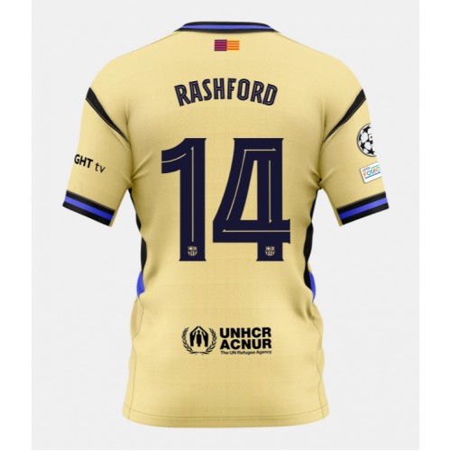 Maglia Calcio Barcelona Marcus Rashford #14 Seconda Divisa 2025-26 Manica Corta